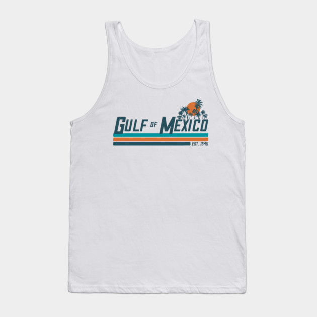 Gulf of Mexico – Retro Sunset (Est. 1545) Tank Top by Shit Post Hero