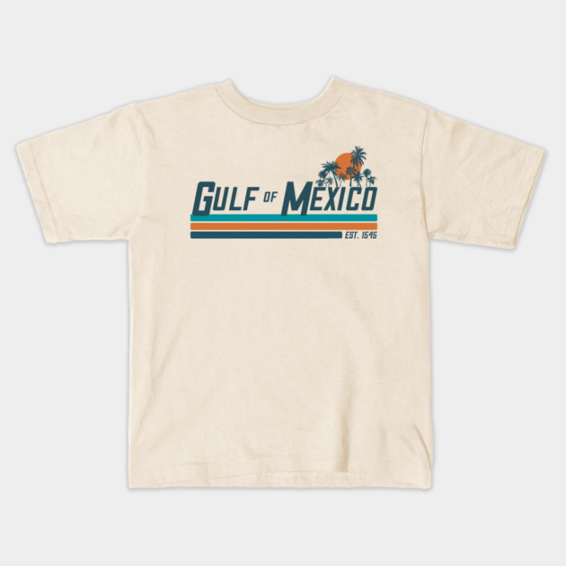 Gulf of Mexico – Retro Sunset (Est. 1545) Kids T-Shirt by Shit Post Hero