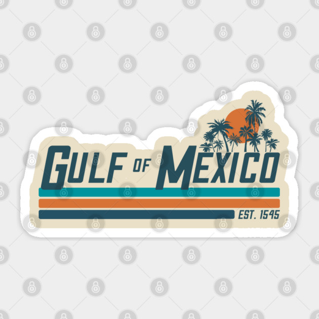 Gulf of Mexico – Retro Sunset (Est. 1545) Sticker by Shit Post Hero