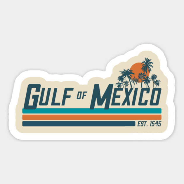 Gulf of Mexico – Retro Sunset (Est. 1545) Magnet by Shit Post Hero