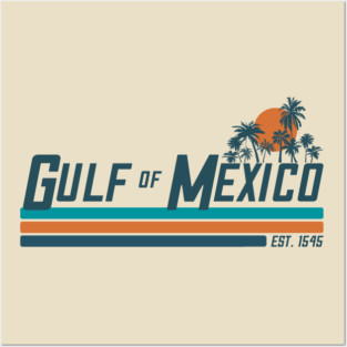 Gulf of Mexico – Retro Sunset (Est. 1545) Posters and Art