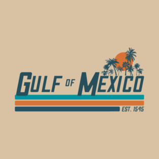 Gulf of Mexico – Retro Sunset (Est. 1545) T-Shirt
