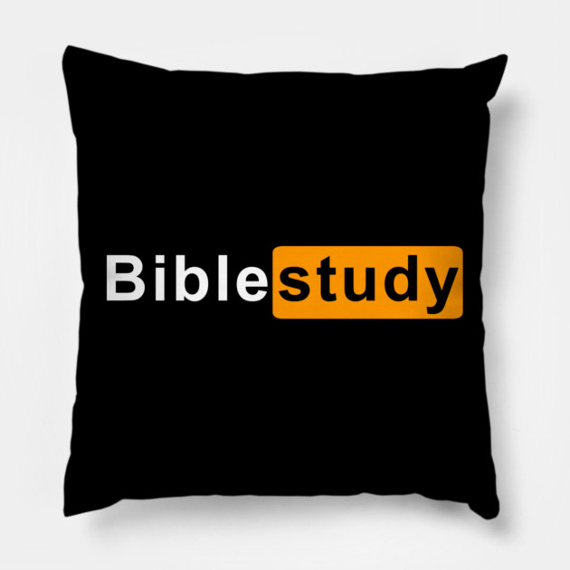 Bible Study Pillow by Shit Post Hero