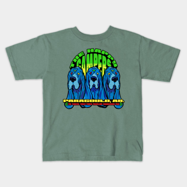 The Happy Campers - Tuneful Trio Kids T-Shirt by rt-shirts