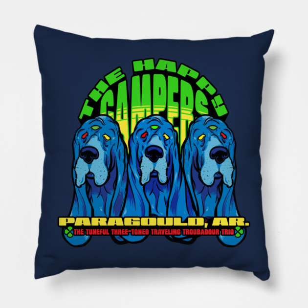 The Happy Campers - Tuneful Trio Pillow by rt-shirts