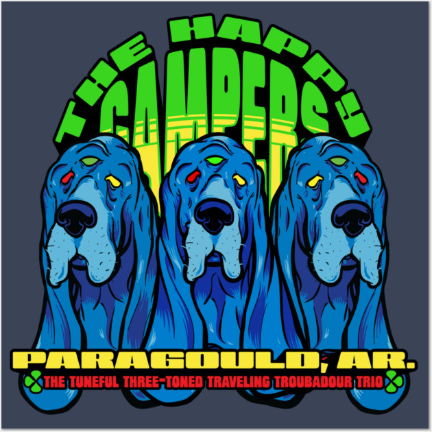 The Happy Campers - Tuneful Trio Wall Art by rt-shirts