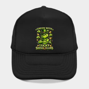 Green With Lucky Shenanigans St Patrick’s Day Grinch Shirt Hat