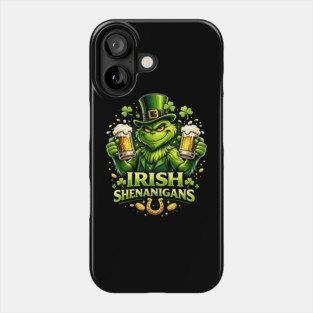Irish Shenanigans Funny St Patrick’s Day Green Beer Shirt Phone Case