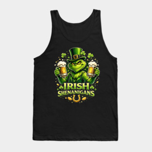 Irish Shenanigans Funny St Patrick’s Day Green Beer Shirt Tank Top