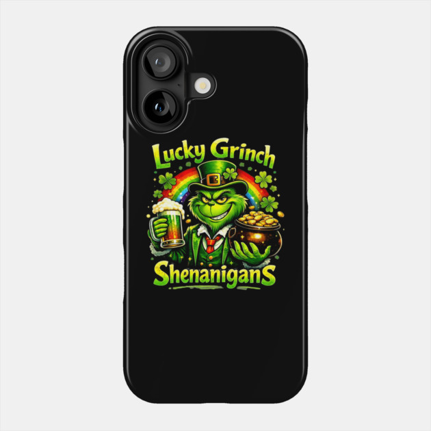 Lucky Irish Shenanigans Funny St Patrick’s Day Green Shirt Phone Case by UrbanLifeApparel
