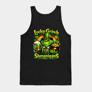 Lucky Irish Shenanigans Funny St Patrick’s Day Green Shirt Tank Top