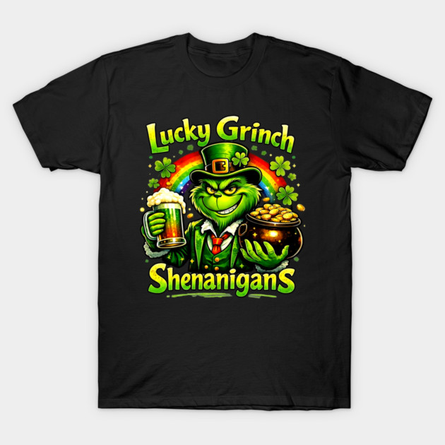 Lucky Irish Shenanigans Funny St Patrick’s Day Green Shirt T-Shirt by UrbanLifeApparel