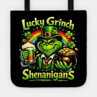 Lucky Irish Shenanigans Funny St Patrick’s Day Green Shirt Tote