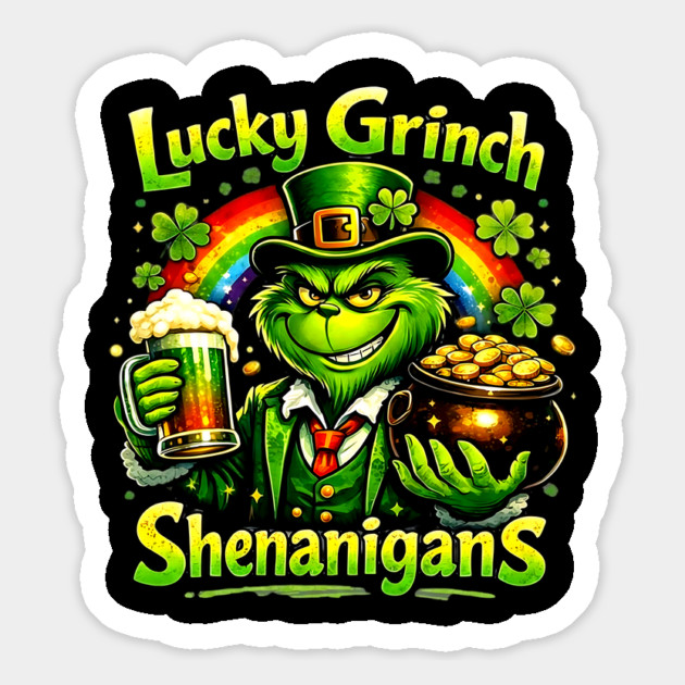 Lucky Irish Shenanigans Funny St Patrick’s Day Green Shirt Magnet by UrbanLifeApparel