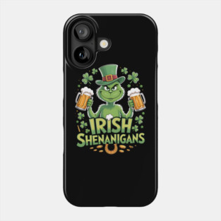 Irish Shenanigans Funny St Patrick’s Day Beer Shirt Phone Case
