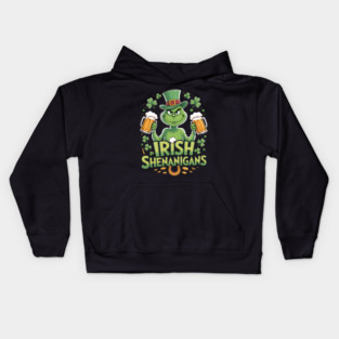Irish Shenanigans Funny St Patrick’s Day Beer Shirt Kids Hoodie