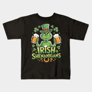 Irish Shenanigans Funny St Patrick’s Day Beer Shirt Kids T-Shirt