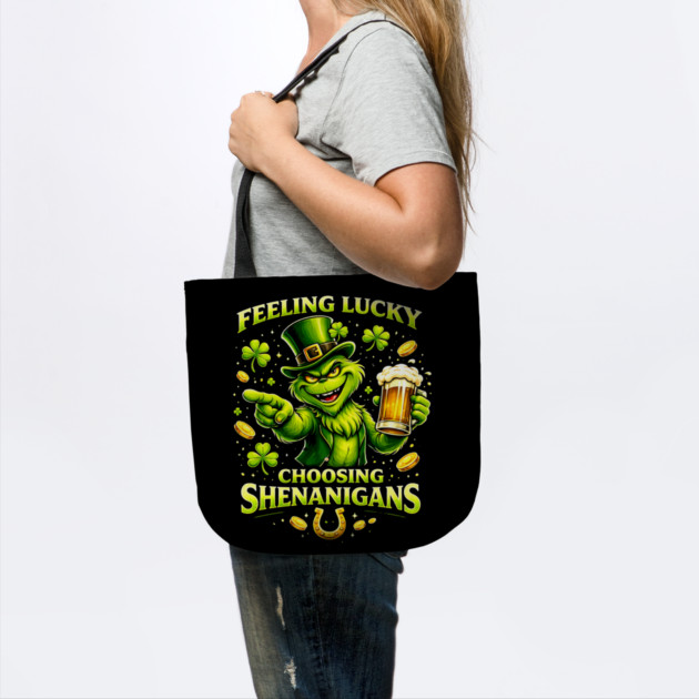 Feeling Lucky Choosing Shenanigans St Patrick’s Day Grinch Shirt by UrbanLifeApparel
