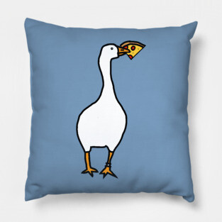 Silly Goose Steals Pizza Pillow