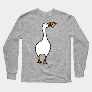 Silly Goose Steals Pizza Long Sleeve T-Shirt
