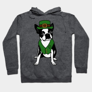 Leprechaun Boston Terrier St Patrick’s Day Dog Hoodie