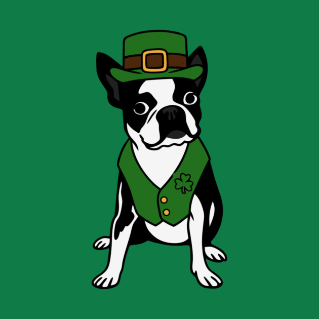 Leprechaun Boston Terrier St Patrick’s Day Dog by DonWillisJrArt