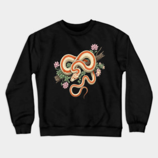 Rosy Boa Vintage Snake Illustration Crewneck Sweatshirt