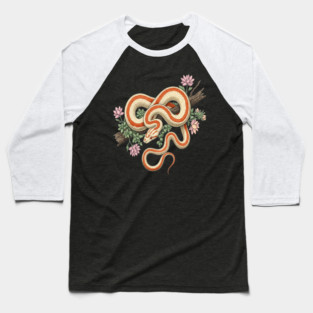 Rosy Boa Vintage Snake Illustration Baseball T-Shirt