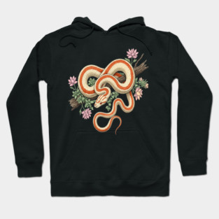 Rosy Boa Vintage Snake Illustration Hoodie