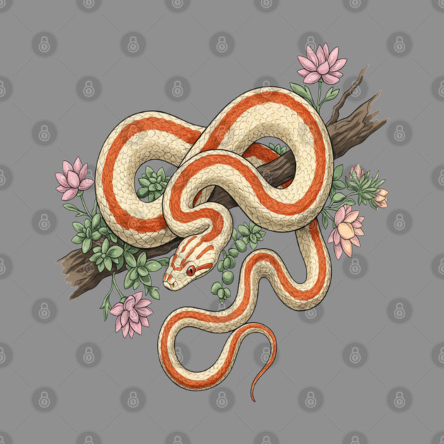 Rosy Boa Vintage Snake Illustration by BirdsnStuff