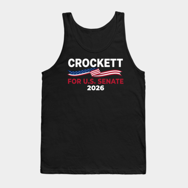 Crockett For U.S. Senate 2026 Patriotic Political Tank Top by ArtistTee ⭐⭐⭐⭐⭐