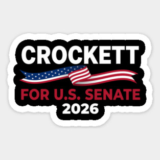 Crockett For U.S. Senate 2026 Patriotic Political Magnet