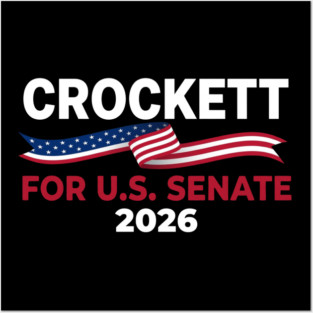 Crockett For U.S. Senate 2026 Patriotic Political Posters and Art