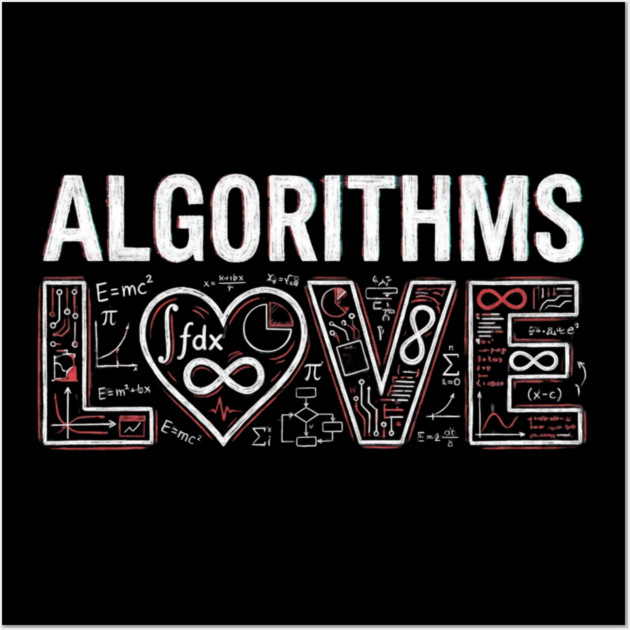 Algorithms Love Math Nerd Wall Art by ArtistTee ⭐⭐⭐⭐⭐