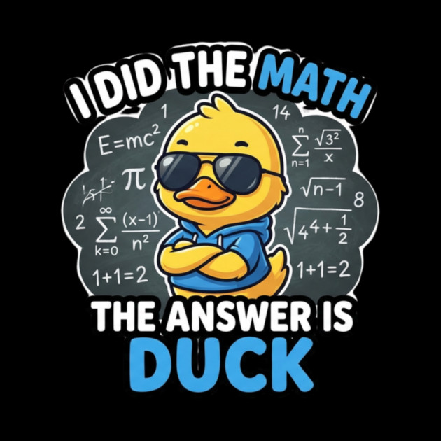 I Did The Math The Answer Is Duck Funny Math Teacher by ArtistTee ⭐⭐⭐⭐⭐