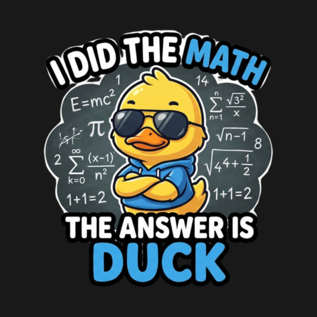 I Did The Math The Answer Is Duck Funny Math Teacher by ArtistTee ⭐⭐⭐⭐⭐