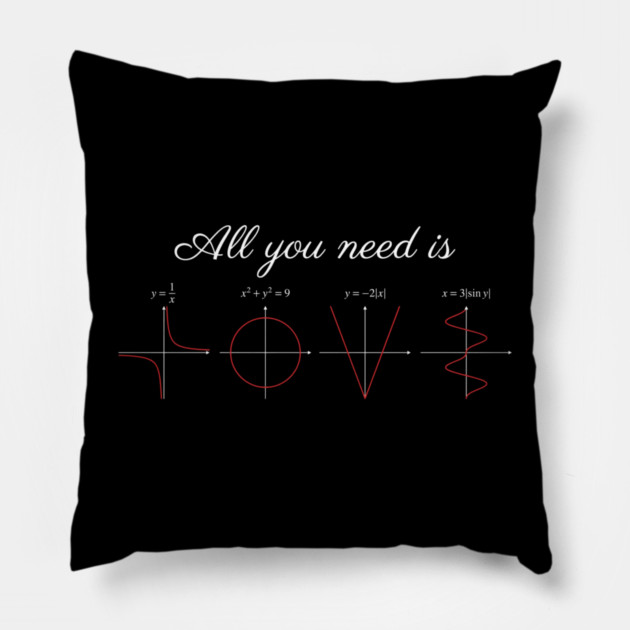 All You Need Is Love Mathematics Nerd Pillow by ArtistTee ⭐⭐⭐⭐⭐