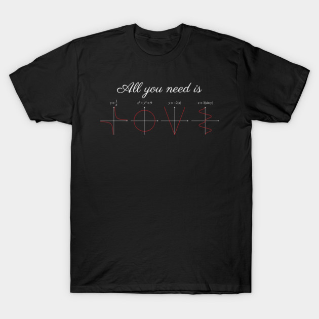 All You Need Is Love Mathematics Nerd T-Shirt by ArtistTee ⭐⭐⭐⭐⭐