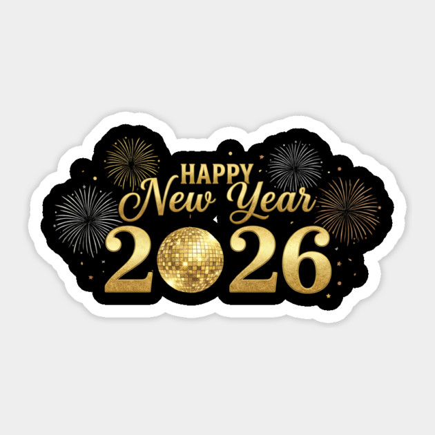 Happy New Year 2026 Cryptocurrency Future Sticker by ArtistTee ⭐⭐⭐⭐⭐