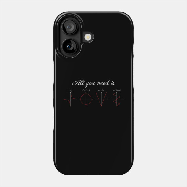 All You Need Is Love Mathematics Equation Funny Phone Case by ArtistTee ⭐⭐⭐⭐⭐