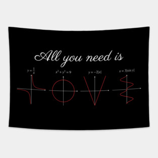 All You Need Is Love Mathematics Equation Funny Tapestry