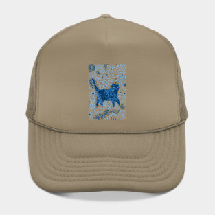 Blue floral cat Hat
