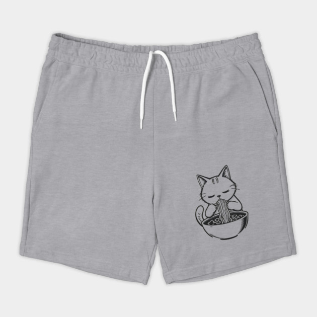 Cat Eating Ramen, Japanese Kawaii Anime for Cat Lovers, Men, Women, Kids by Pixel Threads 