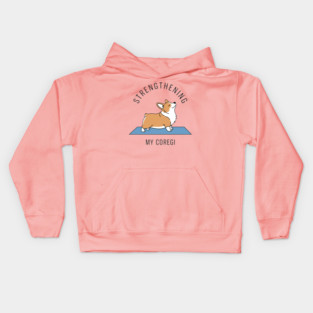 Strengthening My Corgi Kids Hoodie