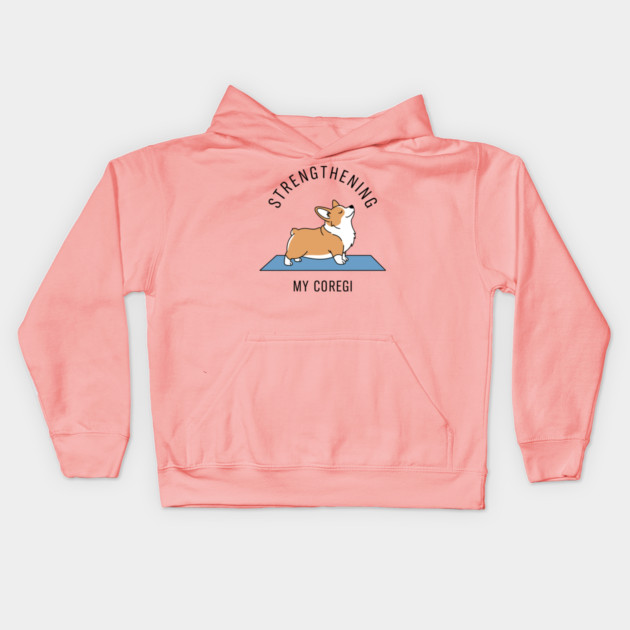 Strengthening My Corgi Kids Hoodie by enrynz