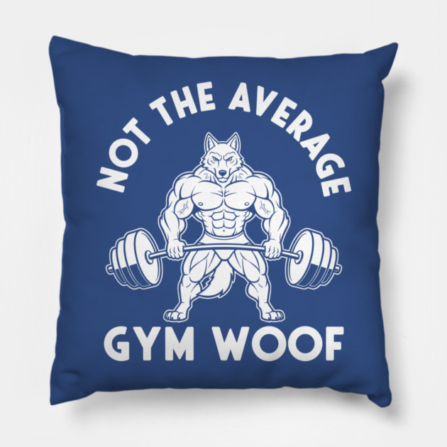 Hilarious Gym Woof Pillow by enrynz