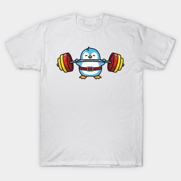 Penguin Powerlifter T-Shirt by enrynz