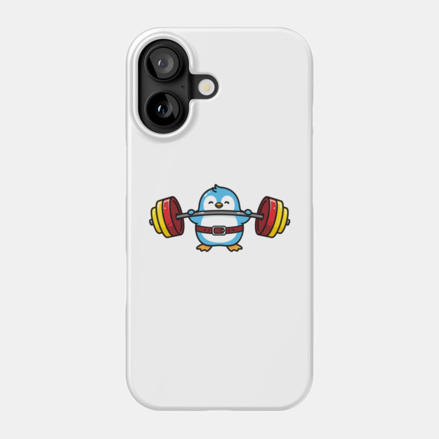 Penguin Powerlifter Phone Case by enrynz