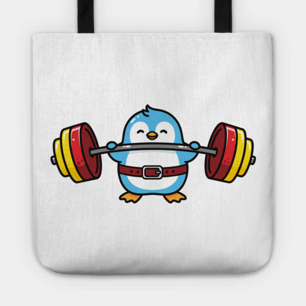 Penguin Powerlifter Tote by enrynz