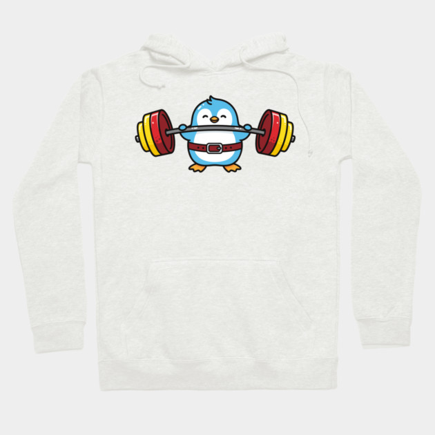 Penguin Powerlifter Hoodie by enrynz